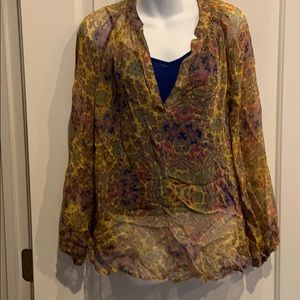 Ella Moss top with blue tank